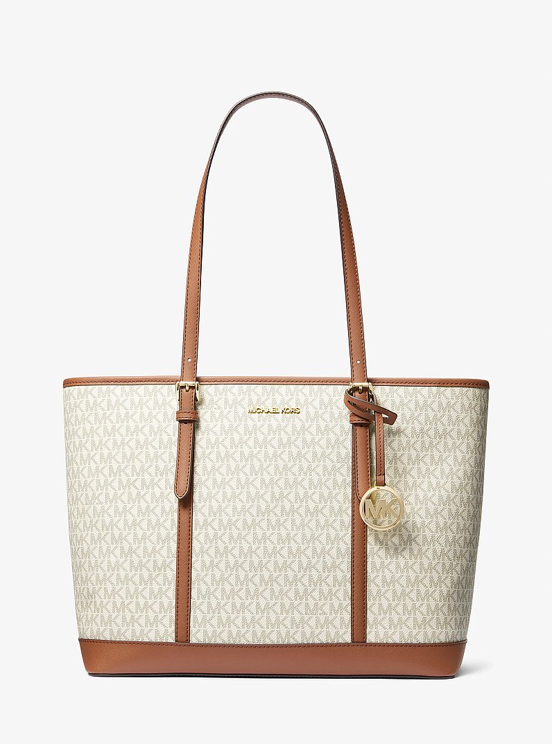 Jet Set Travel Large Logo Tote Bag in VANILLA | Michael Kors