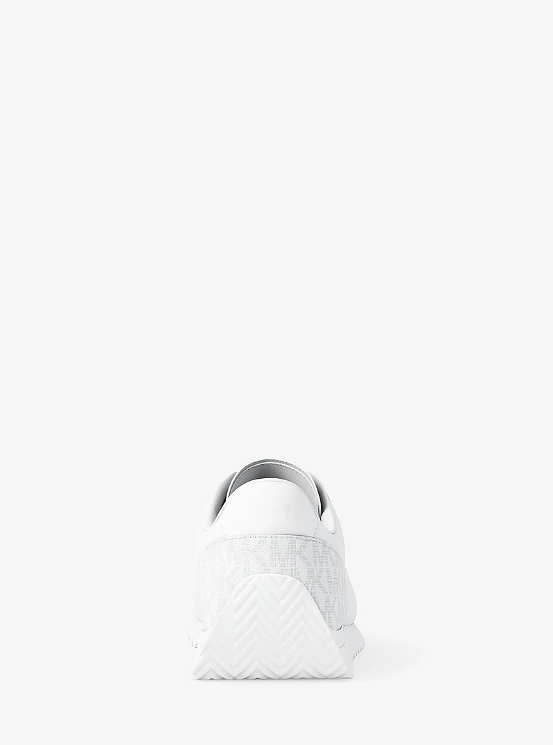 Zapatilla Rhodes de piel y sarga definida in BLANCO BRILLANTE | Michael Kors