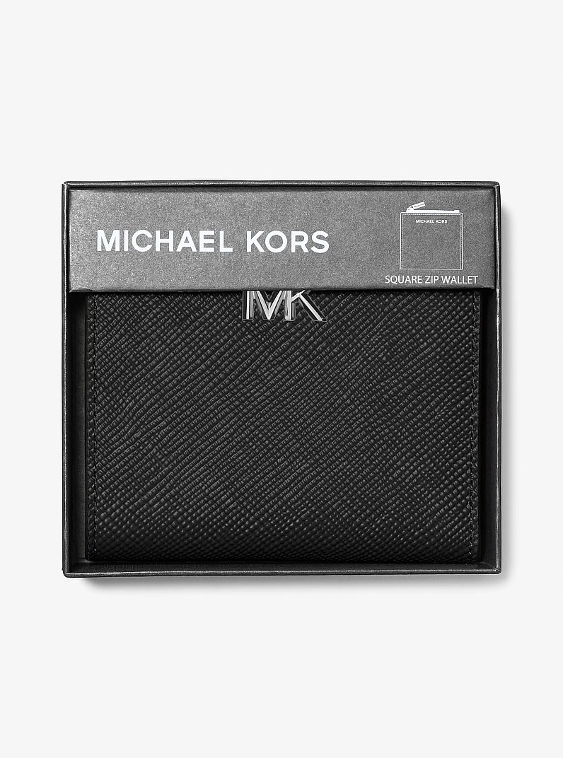 Portefeuille Edison en cuir saffiano in NOIR | Michael Kors