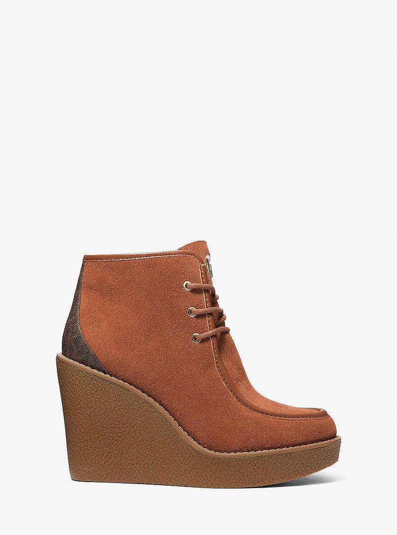Rye Suede and Logo Wedge Boot