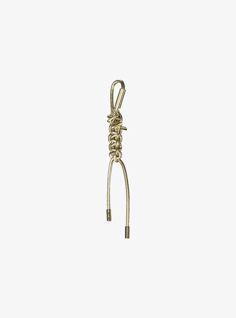 Colgante de cord&oacute;n trenzado para bolso en tono dorado y metalizado in DORADO P&Aacute;LIDO | Michael Kors