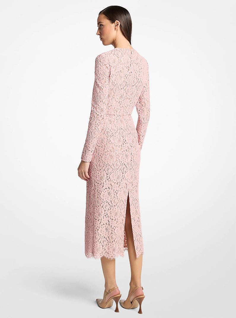Corded Floral Lace Sheath Dress in QUARTZ | Michael Kors