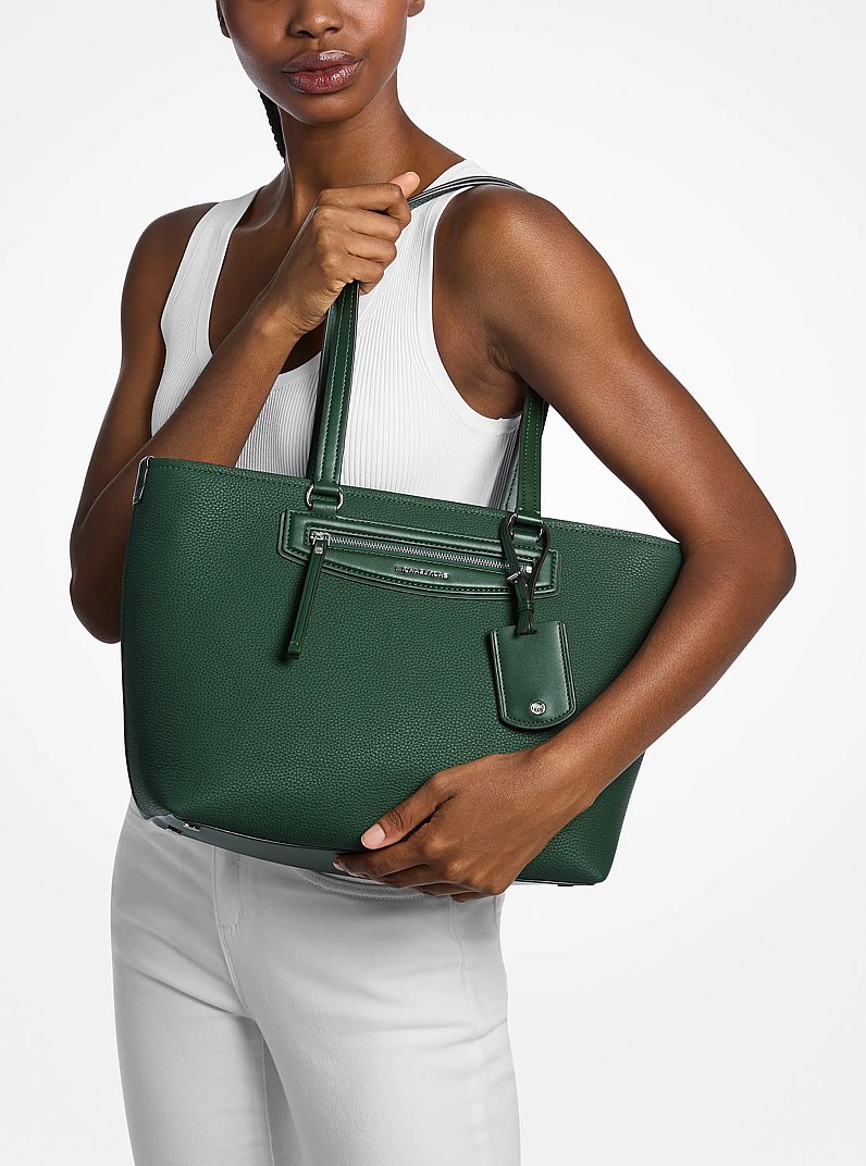 Bolso tote Jet Set Travel mediano de piel granulada in MUSGO | Michael Kors