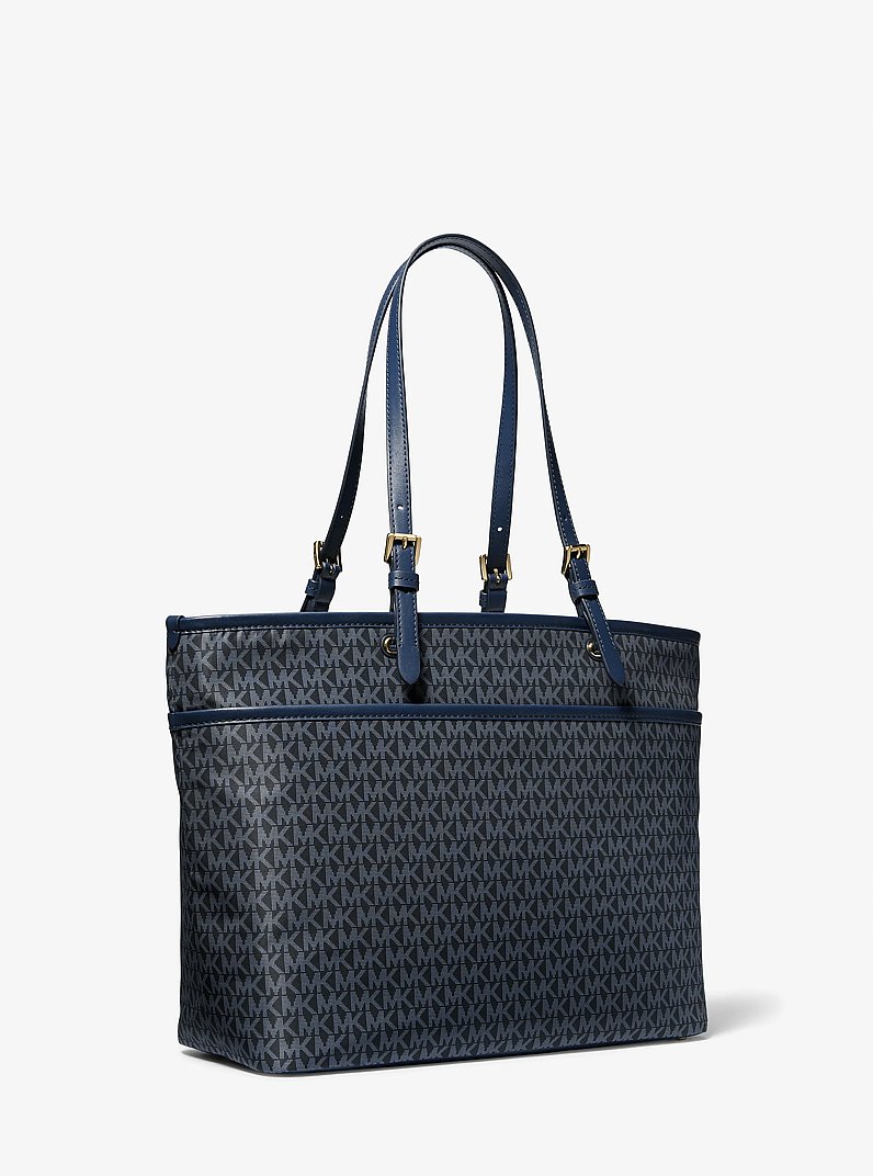 Grand sac fourre-tout Winston tiss&eacute; et imprim&eacute; &agrave; logo Signature in AMIRAL/BLEU P&Acirc;LE | Michael Kors