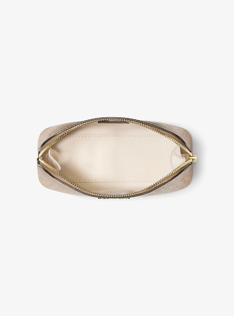 Jet Set Small Metallic Signature Logo Travel Kit in HUSK | Michael Kors