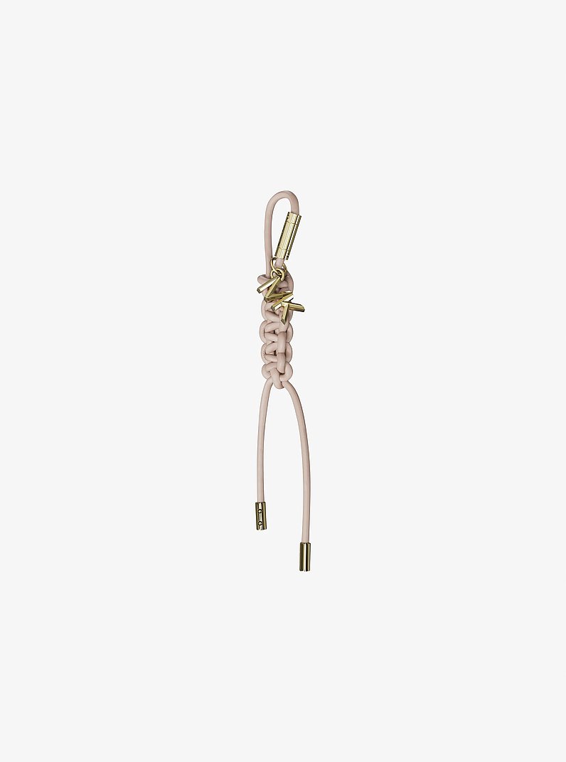 Gold-Tone and Braided Cord Bag Charm in SOFT PINK | Michael Kors