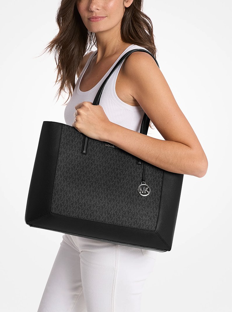 Shopper Sallie Large mit Signature-Logomuster in SCHWARZ | Michael Kors