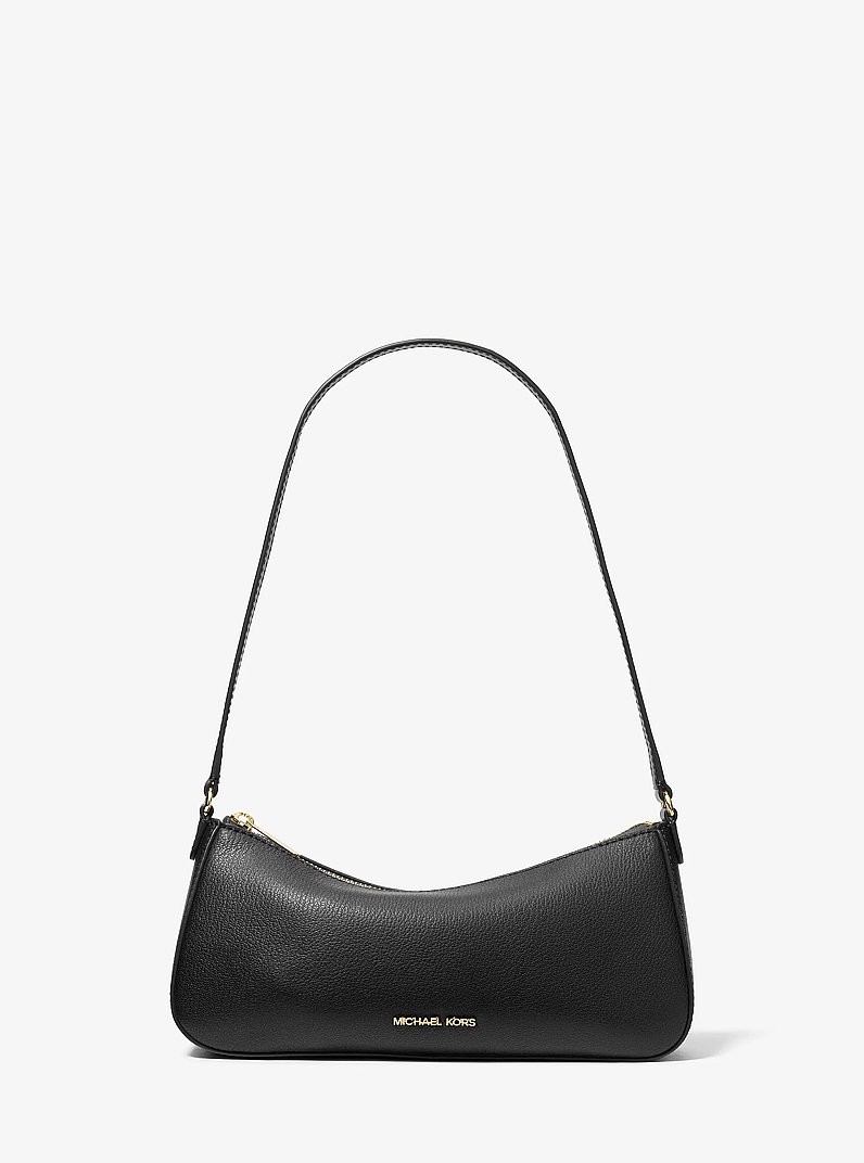 Sammy Small Leather Pochette in BLACK | Michael Kors