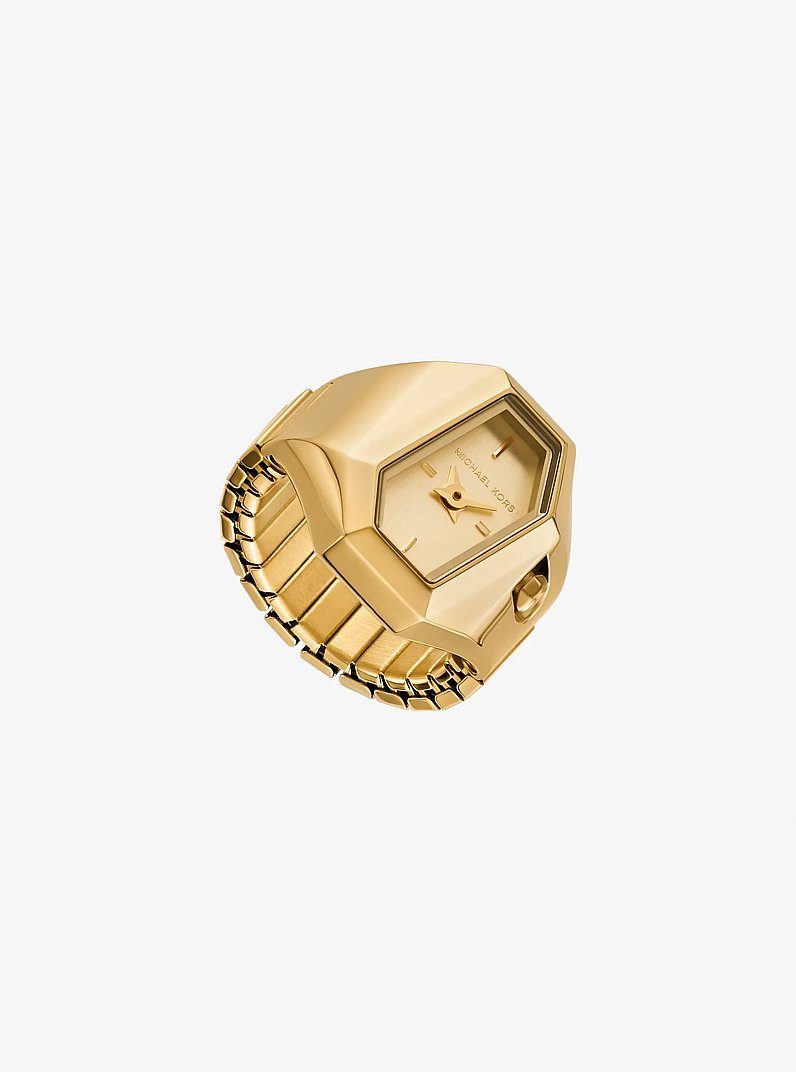 Suri Gold-Tone Ring Watch in GOLD | Michael Kors