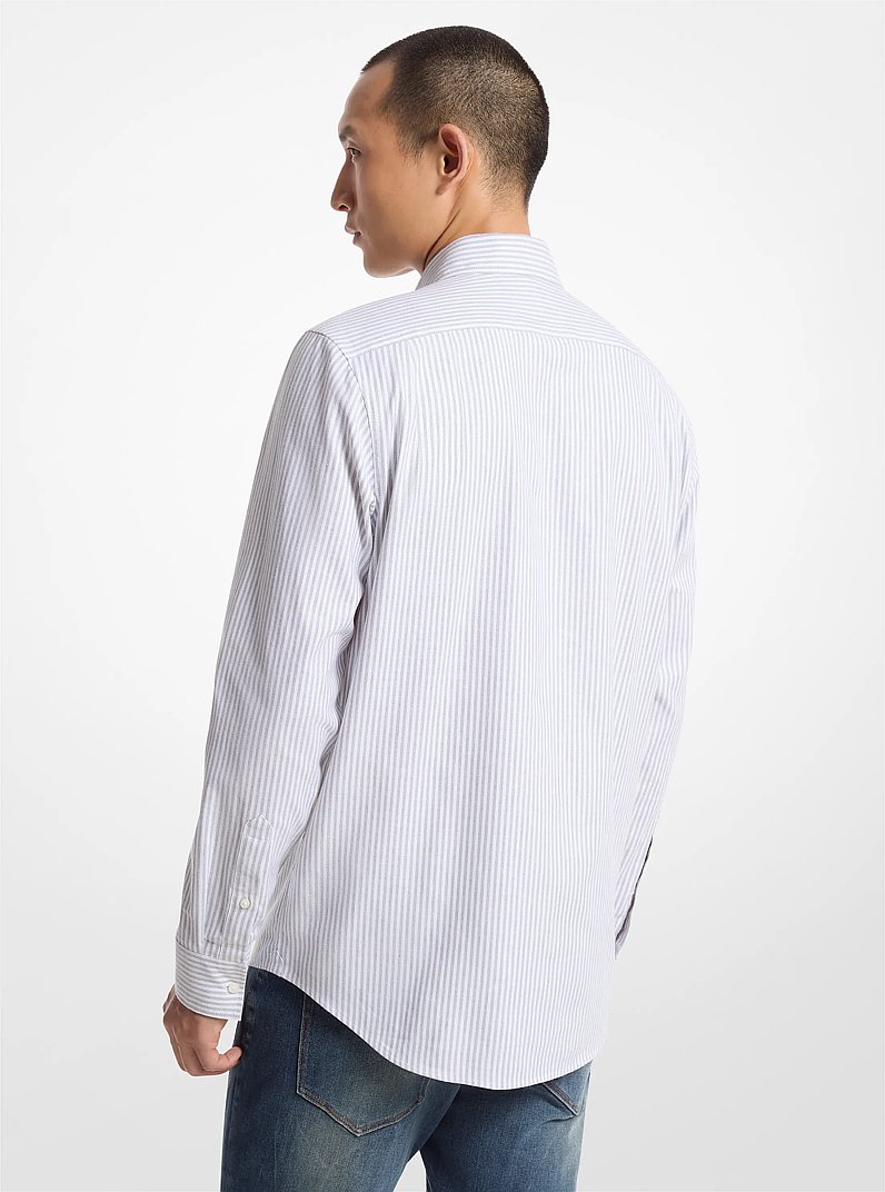 Oxford Stripe Stretch Cotton Shirt