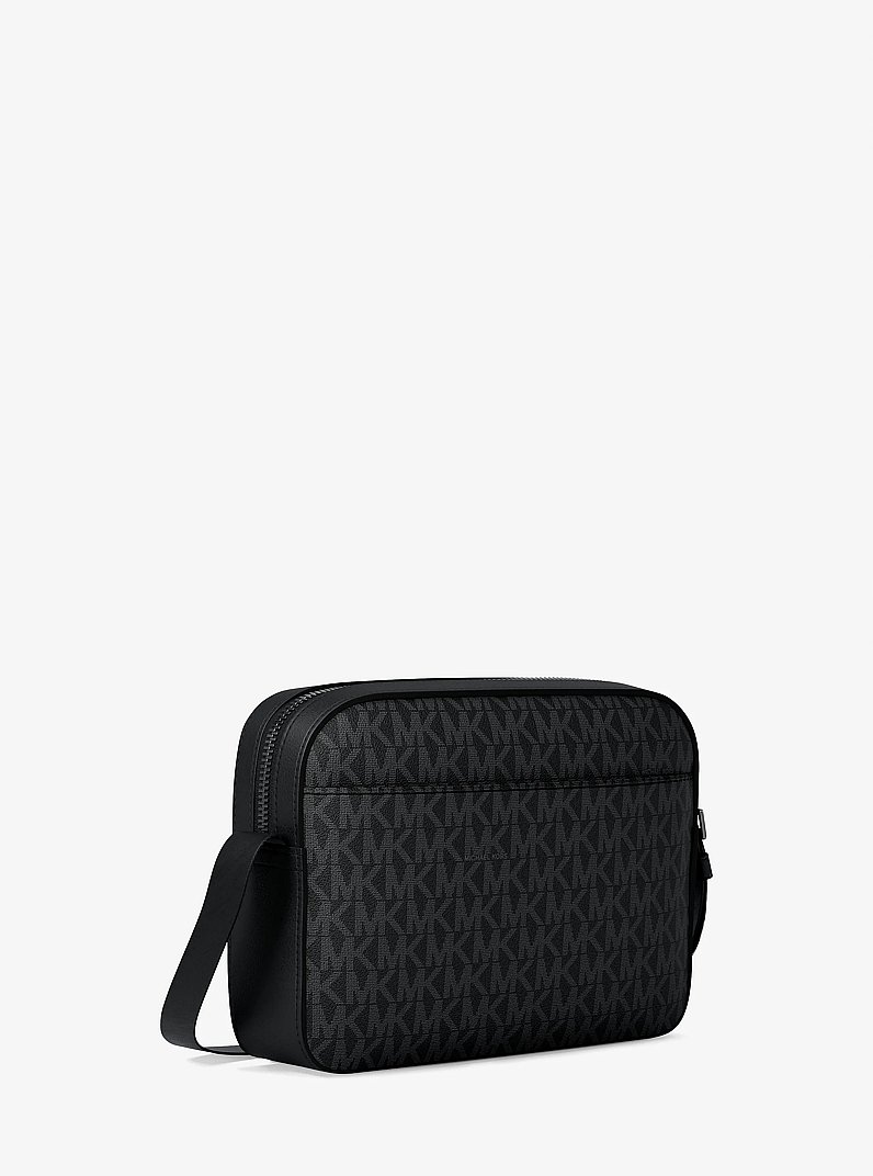 Cooper Embellished Signature Logo Flight Bag in BLACK COMBO | Michael Kors