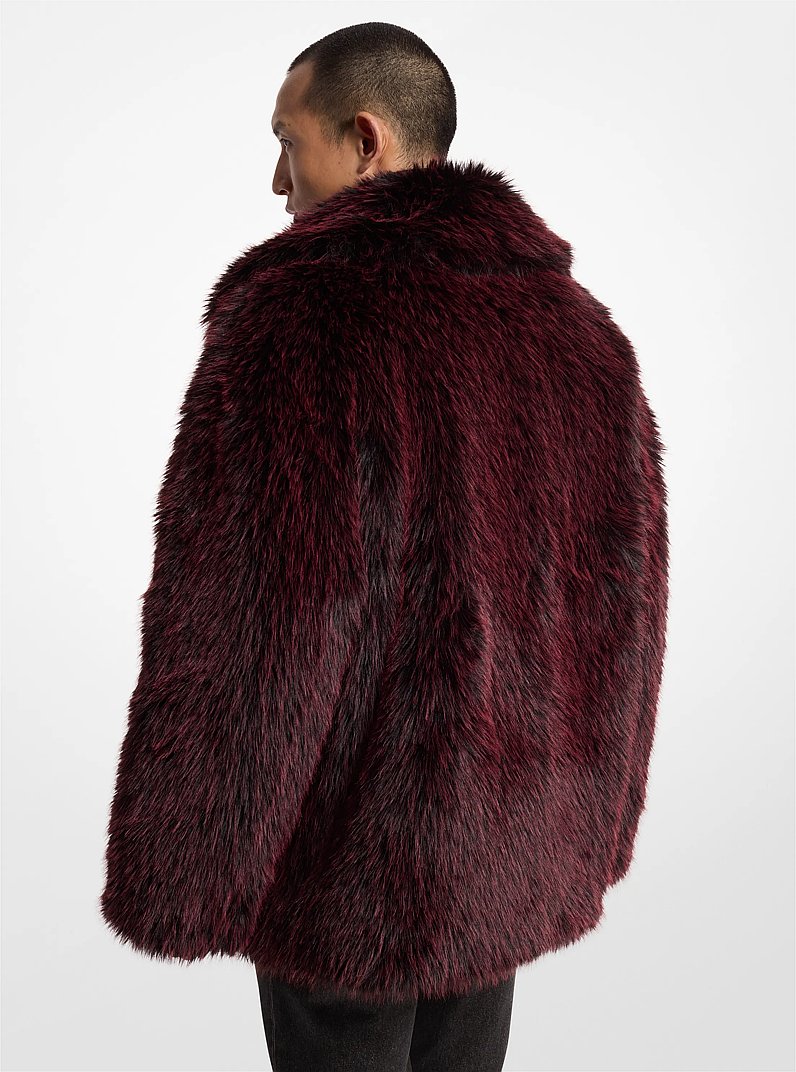 Faux Fur Peacoat in DARK BRANDY | Michael Kors