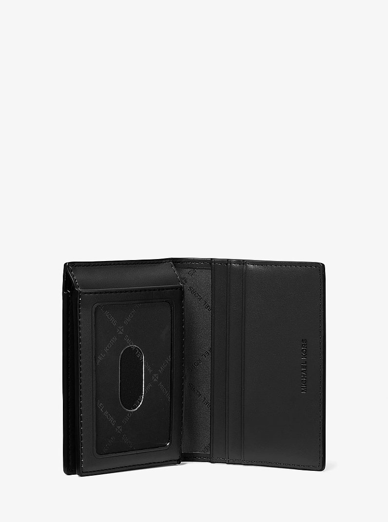 Cooper Pebbled Leather Bi-Fold Wallet in BLACK | Michael Kors