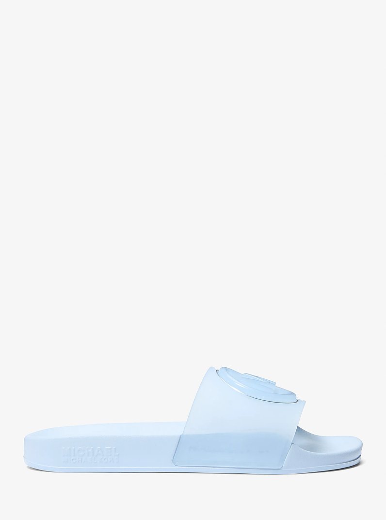 Penny PVC Slide Sandal in PALE OCEAN | Michael Kors