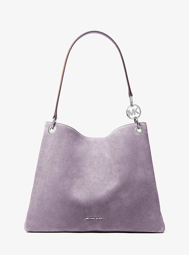 Christina Large Suede Shoulder Bag in DENIM - Sale | Michael Kors [US]