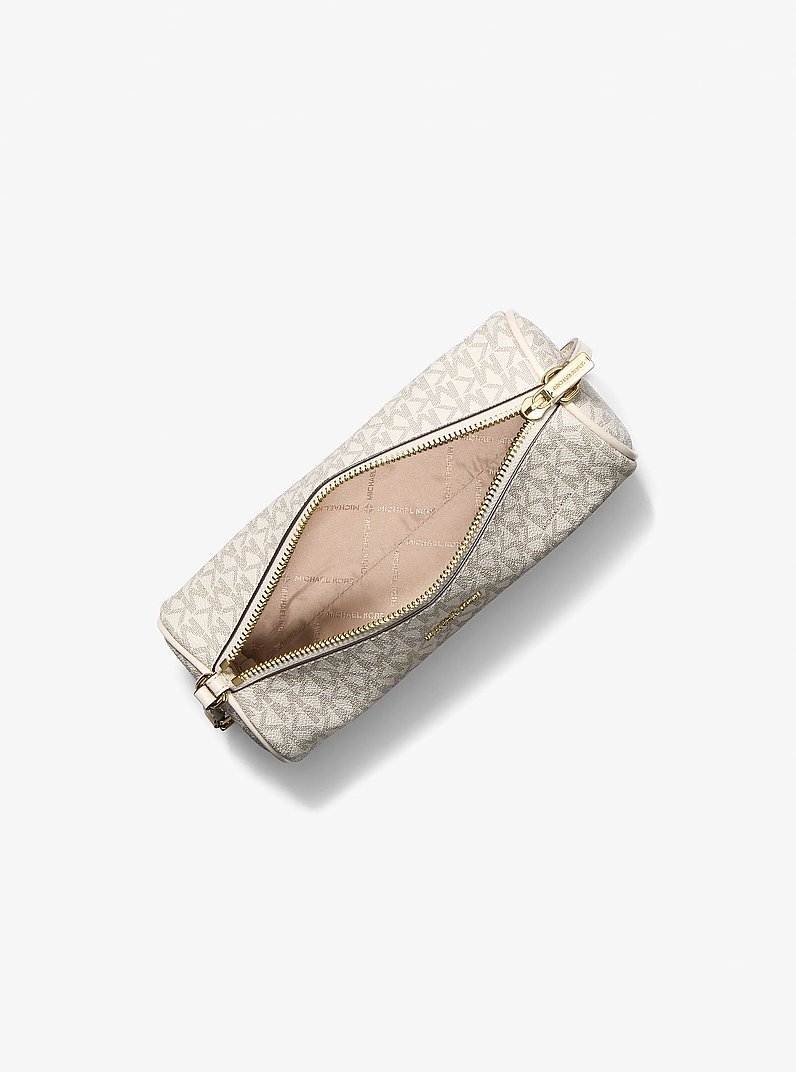 Ashton Small Signature Logo Barrel Pochette in LT CRM MULTI | Michael Kors
