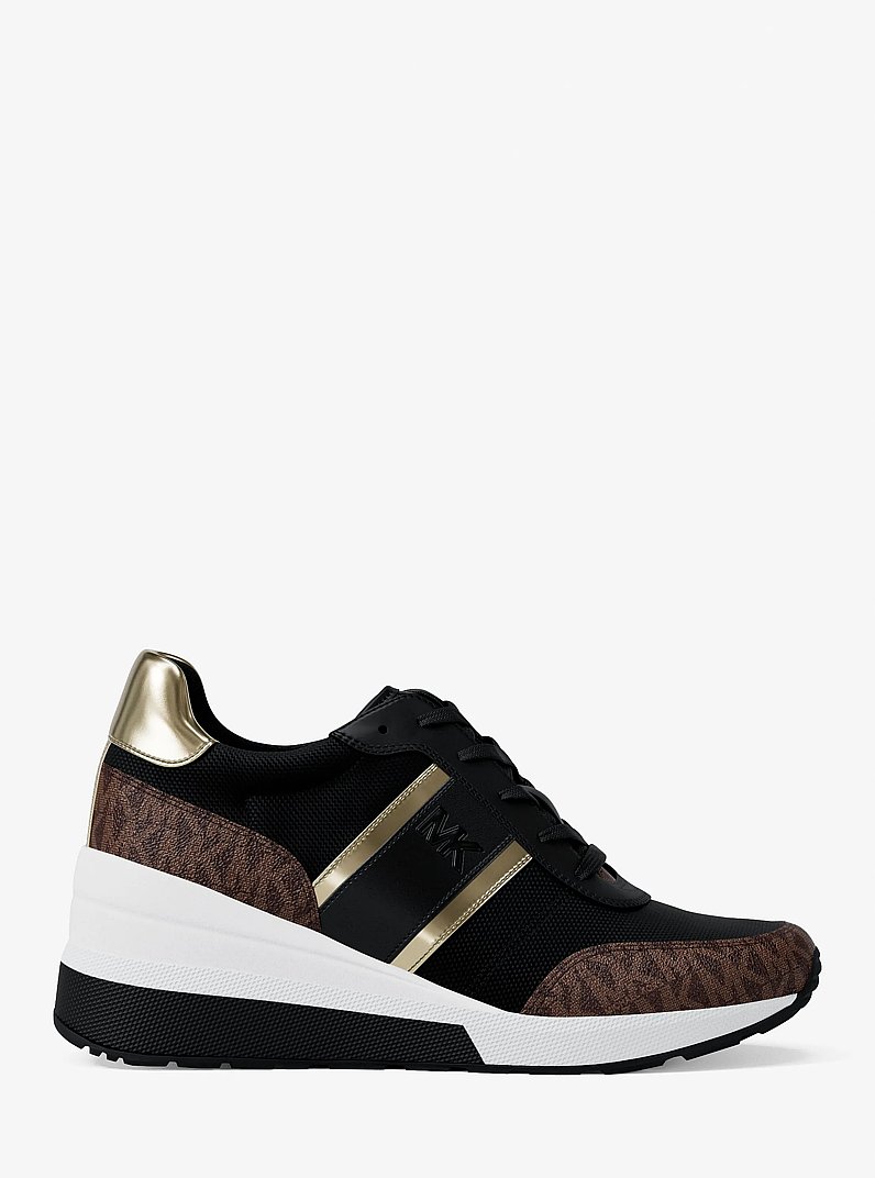 Basket Mabel en m&eacute;lange de mati&egrave;res in NOIR/BRUN | Michael Kors