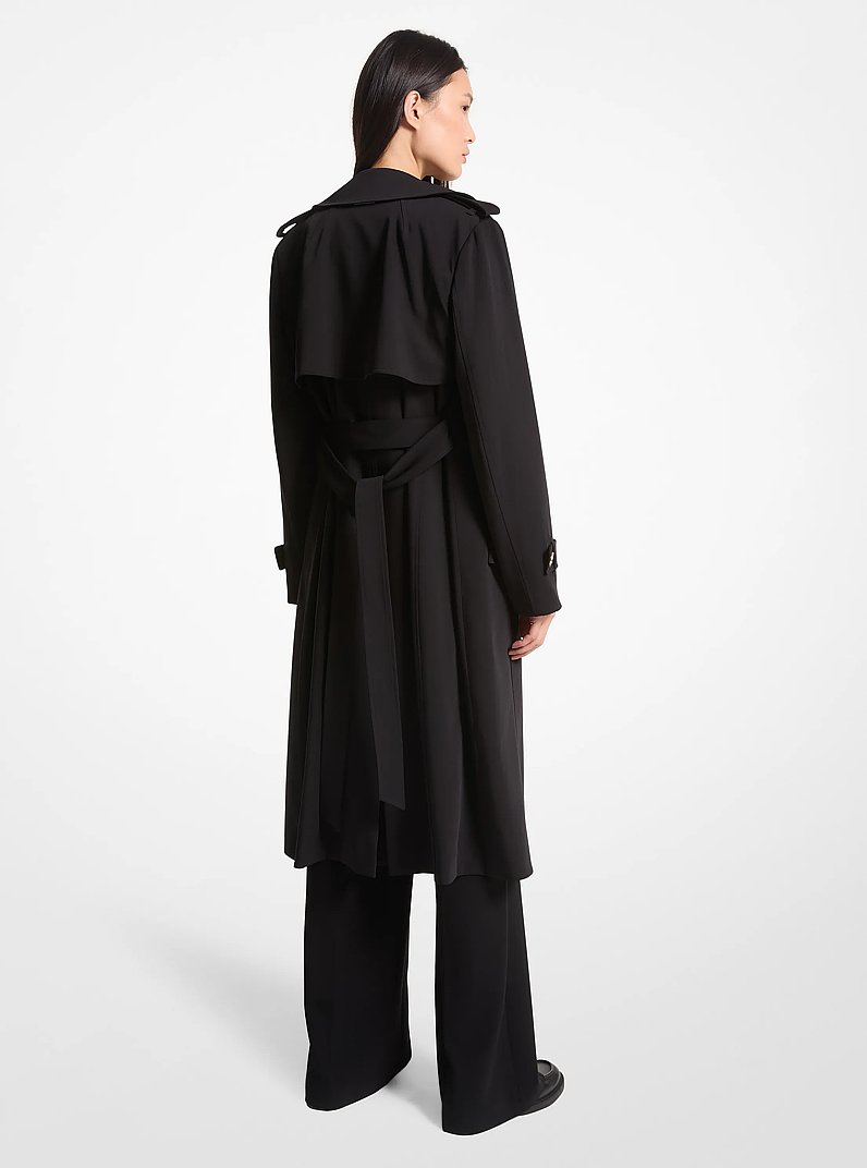 Woven Trench Coat in BLACK | Michael Kors