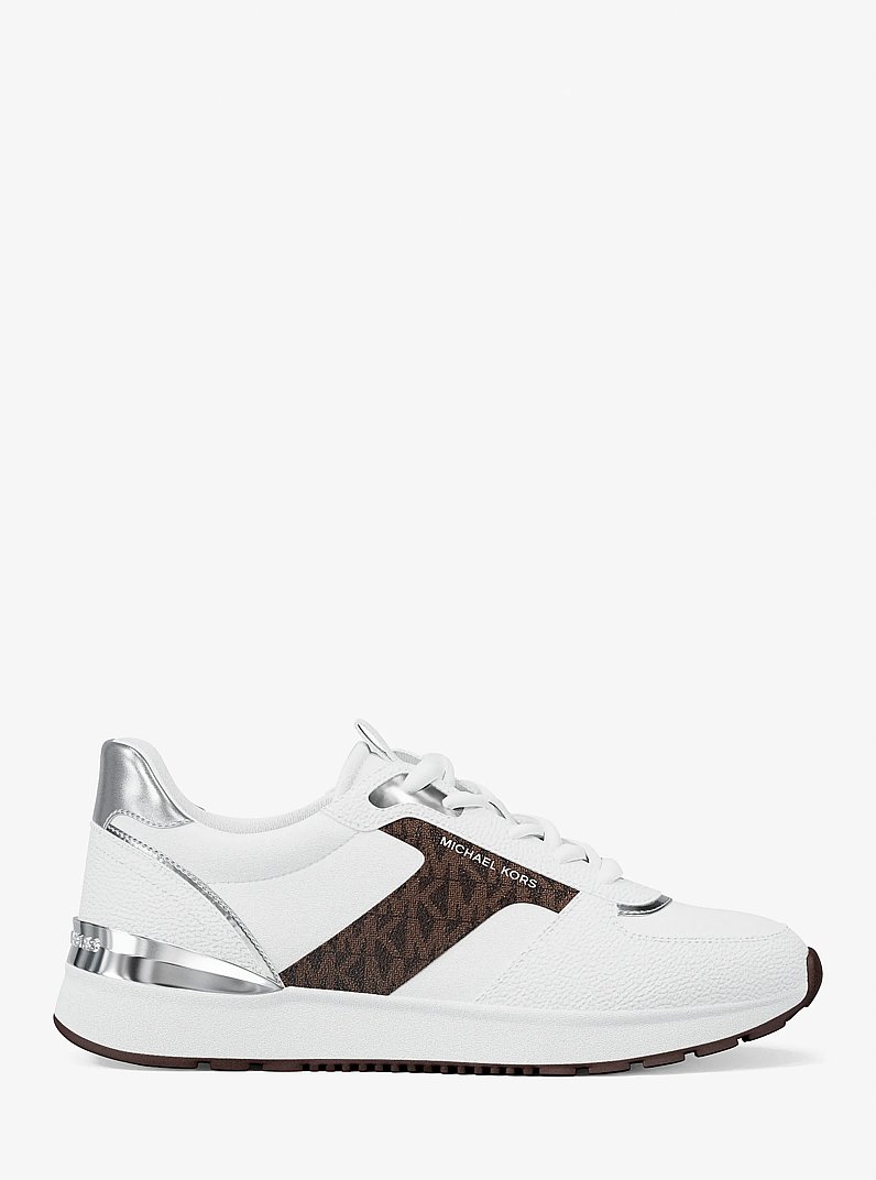 Remy Mixed-Media Trainer in OP WHT/BROWN | Michael Kors
