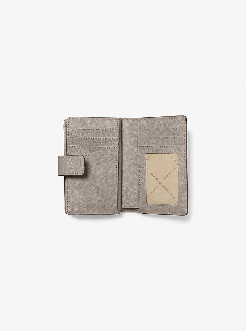 Medium Saffiano Leather Wallet in PEARL GREY | Michael Kors