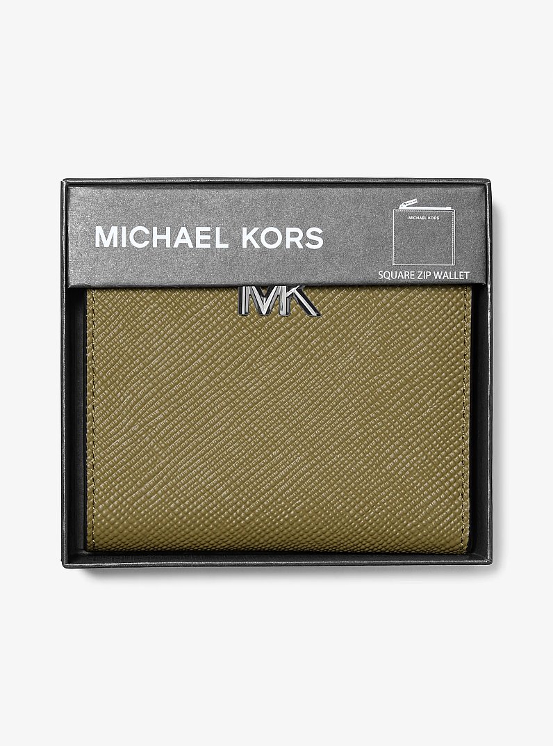 Edison Saffiano Leather Wallet in SAFARI GREEN | Michael Kors