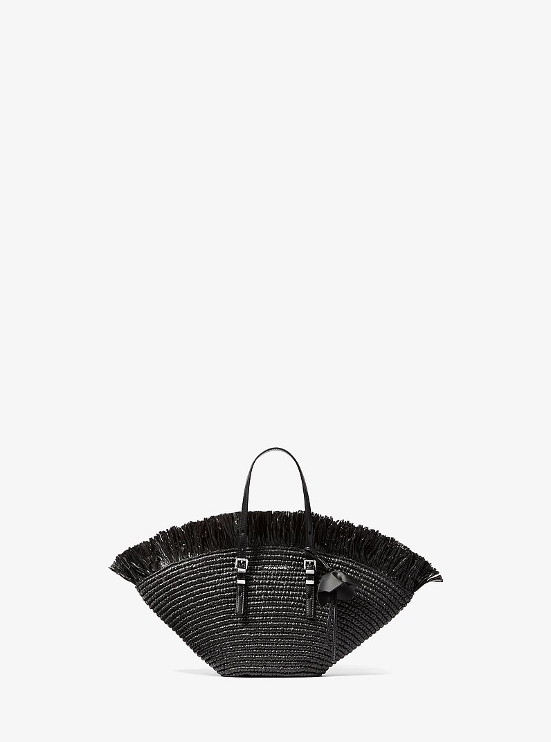 Petit cabas Isa crochet&eacute; &agrave; la main in NOIR/NOIR | Michael Kors