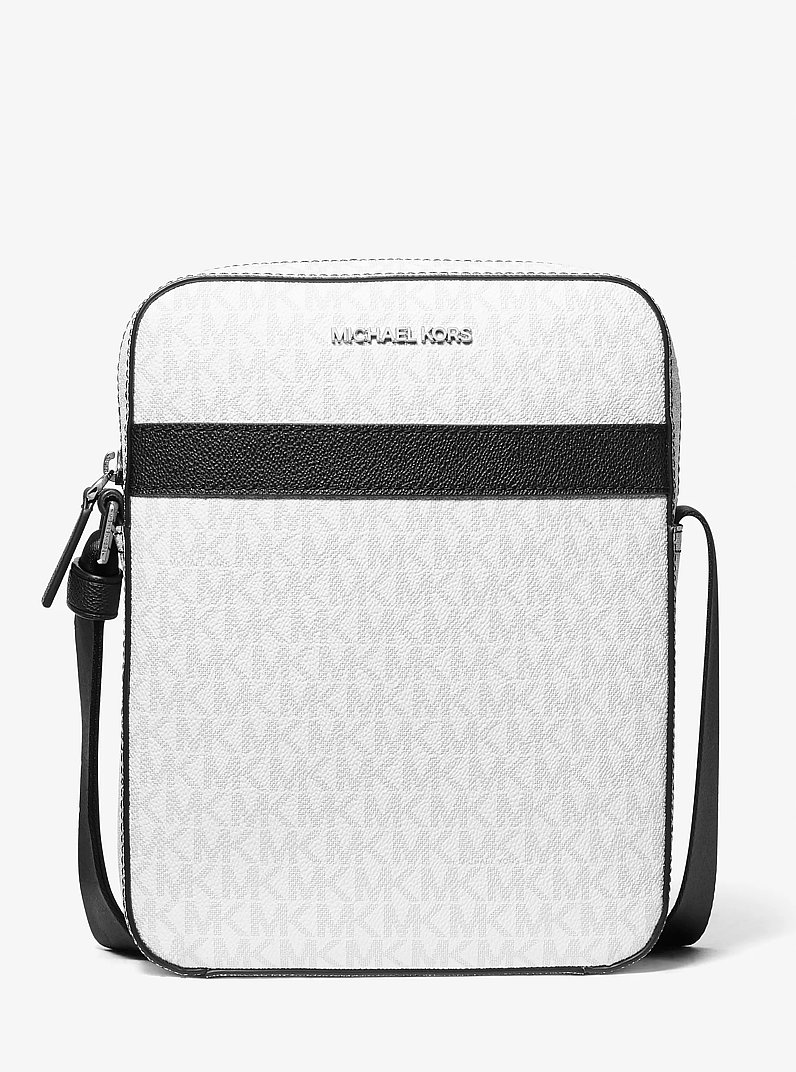 Bolso de viaje Cooper con logotipo de la marca in BLANCO BRILLANTE | Michael Kors