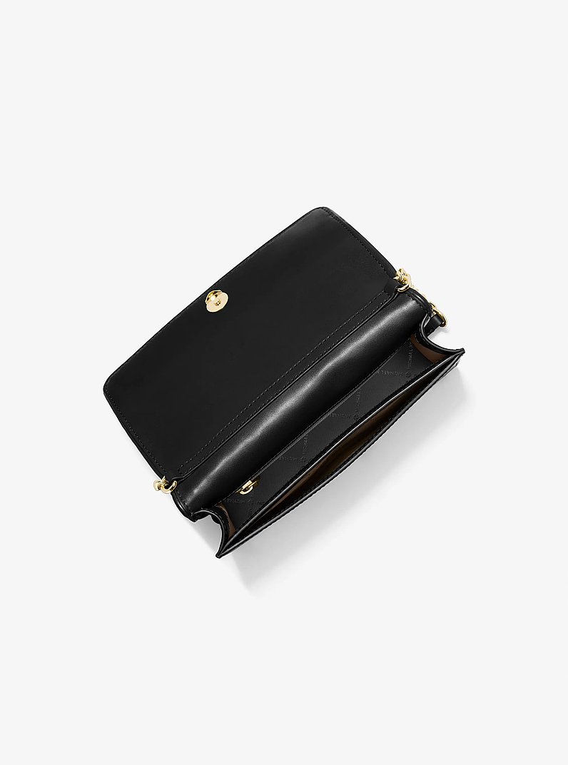 Jet Set Medium Woven Crossbody Bag in BLACK | Michael Kors