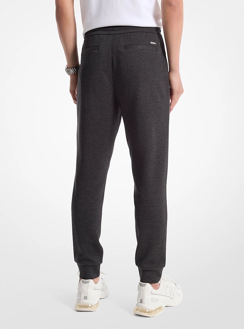 Cotton Blend Drawstring Joggers in CHARCOAL | Michael Kors