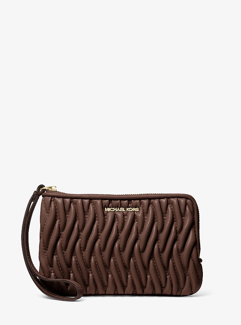 Bolso de pulsera Jet Set Travel peque&ntilde;o con matelass&eacute; in NUEZ MOSCADA | Michael Kors