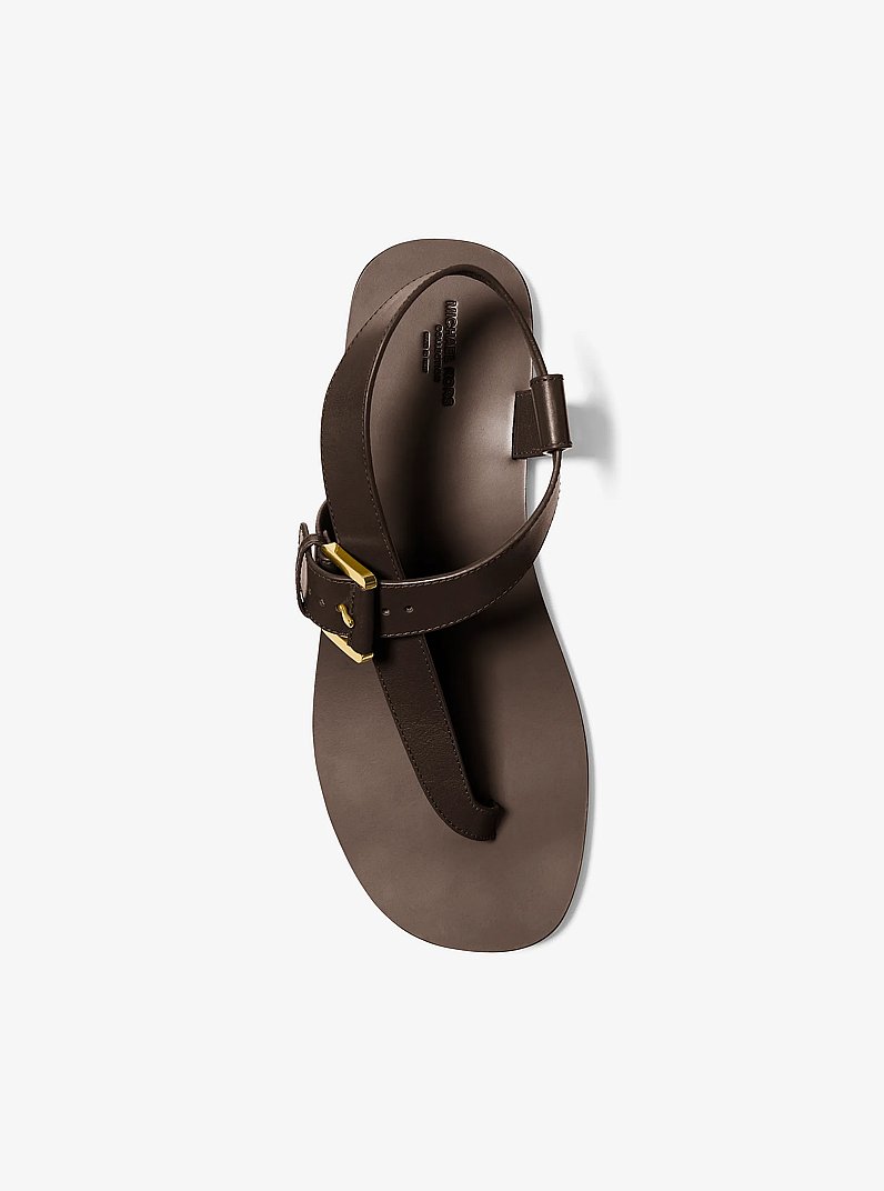 Penelope Leather Sandal in ESPRESSO | Michael Kors