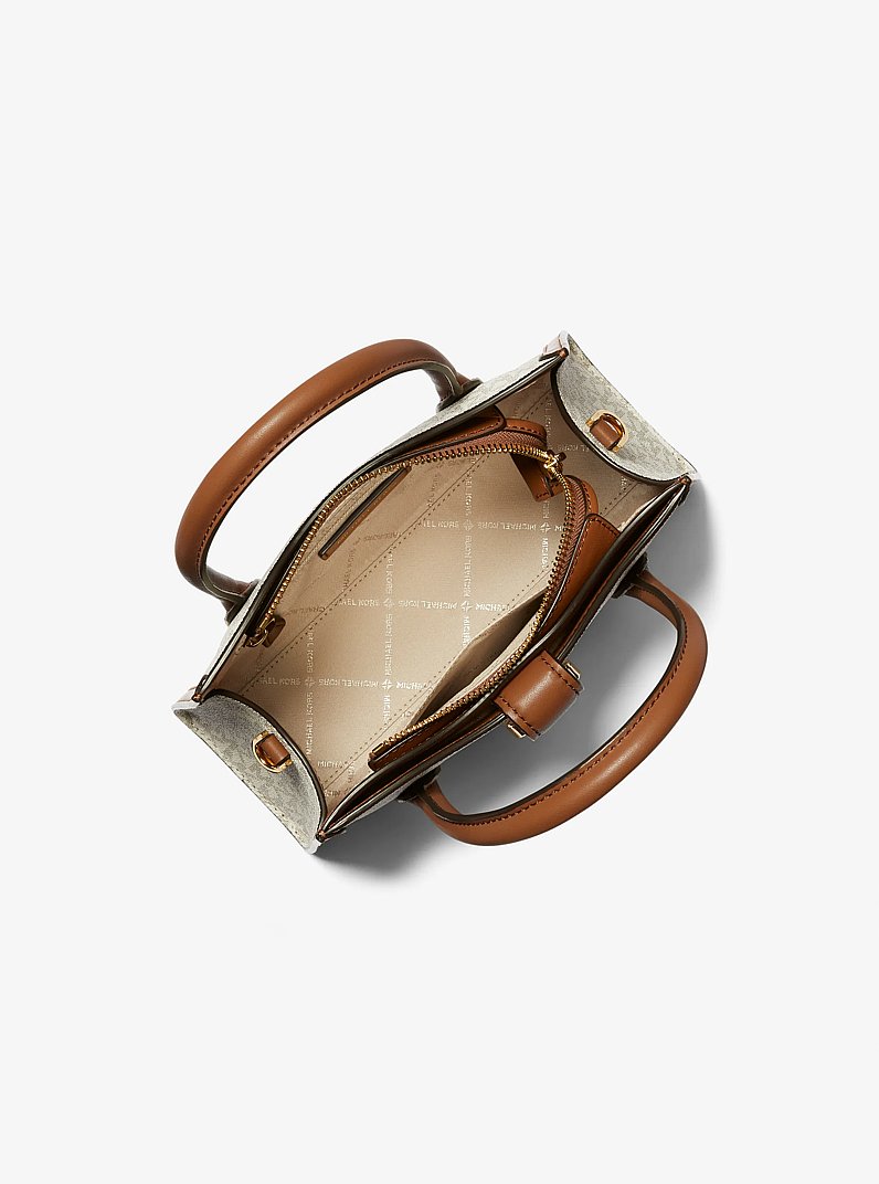 Bolso satchel Gabby peque&ntilde;o con logotipo in VAINILLA | Michael Kors