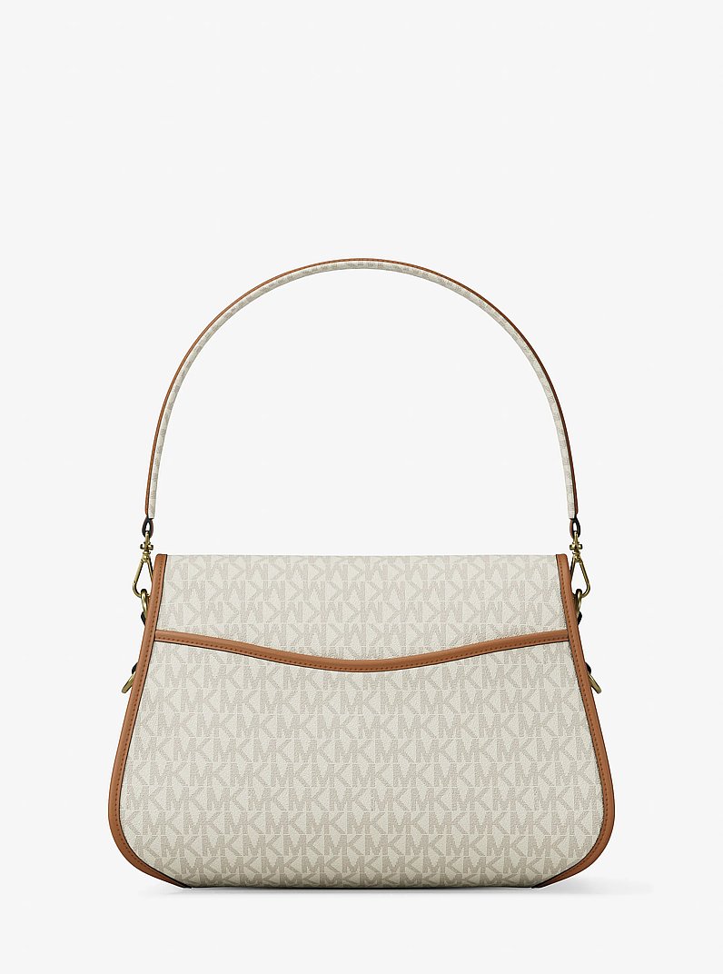 Borsa messenger convertibile Holmes media con stampa logo in VANIGLIA/GHIANDA | Michael Kors