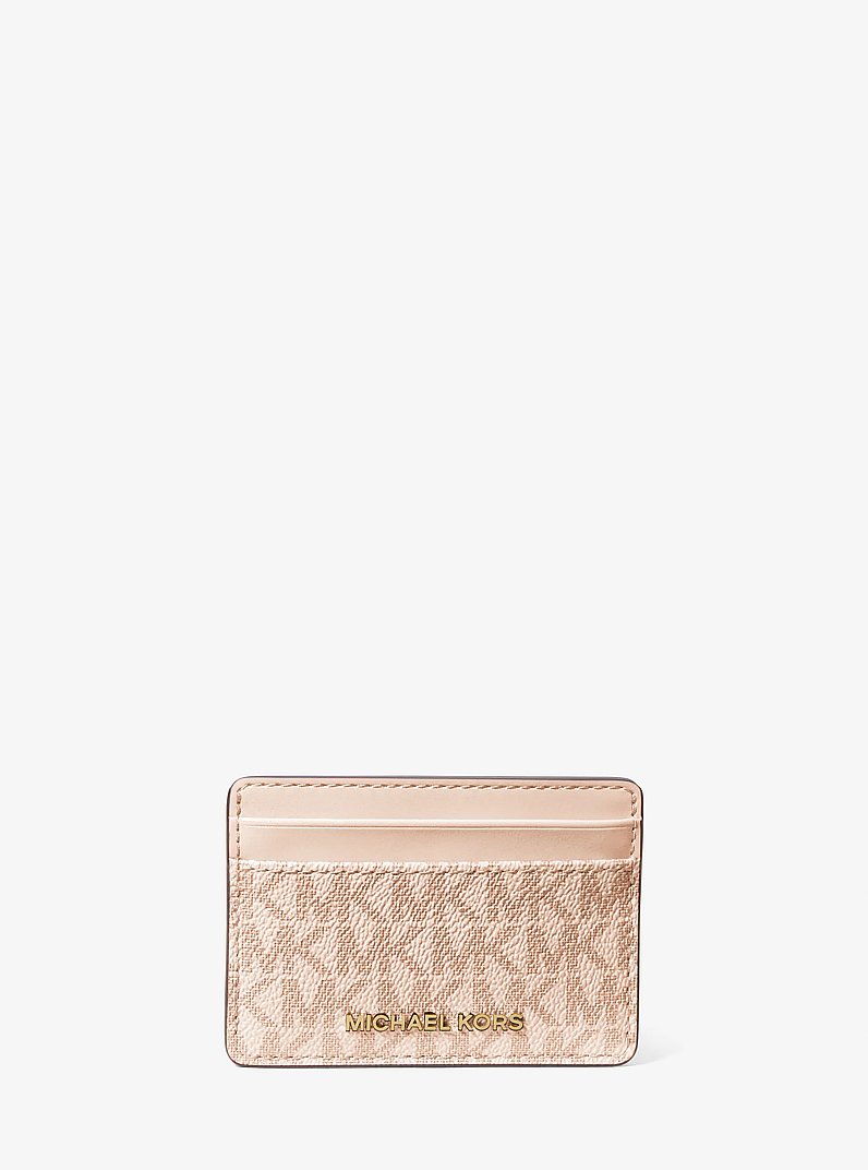Jet Set Signature Logo Card Case in BALLET | Michael Kors