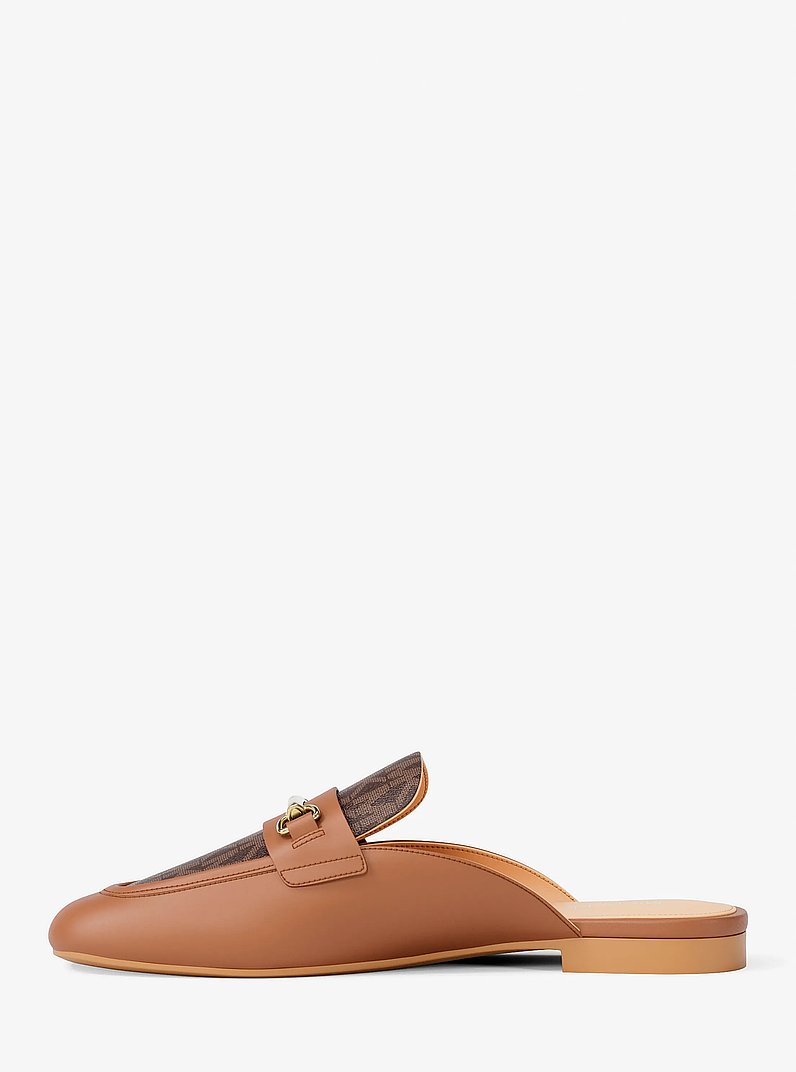 Carson Signature Logo Mule in BROWN MULTI - Sale | Michael Kors [US]