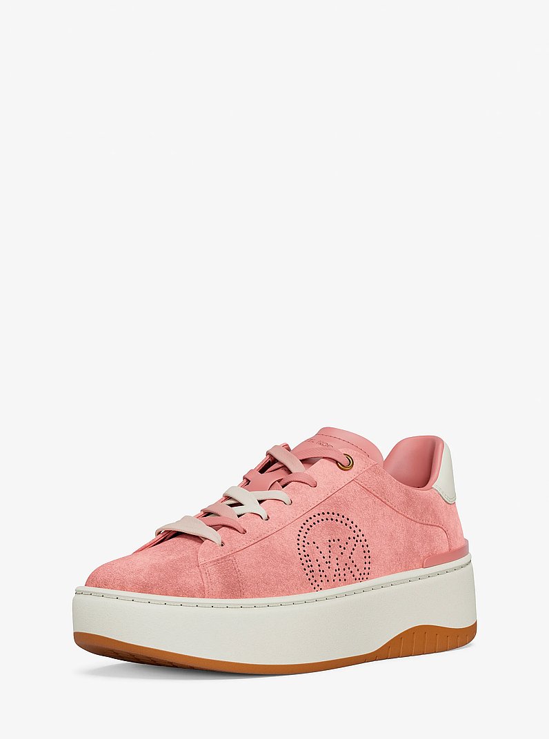 Sneaker Dottie in pelle scamosciata con plateau in ROSA PRIMULA | Michael Kors