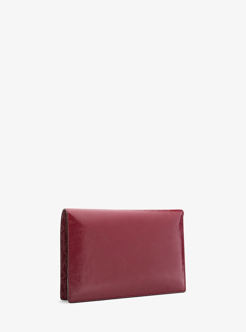 Jet Set Travel Small 2-in-1 Clutch in MAROON | Michael Kors