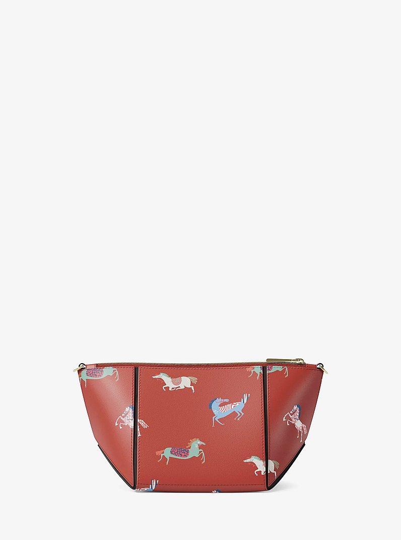 Petit sac &agrave; bandouli&egrave;re convertible Jordi en cuir in CRAMOISI | Michael Kors