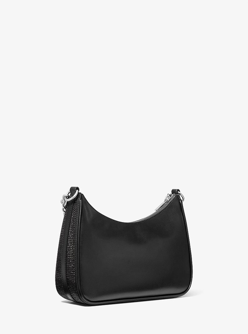 Jet Set Travel Large Embellished Convertible Pochette in BLACK | Michael Kors