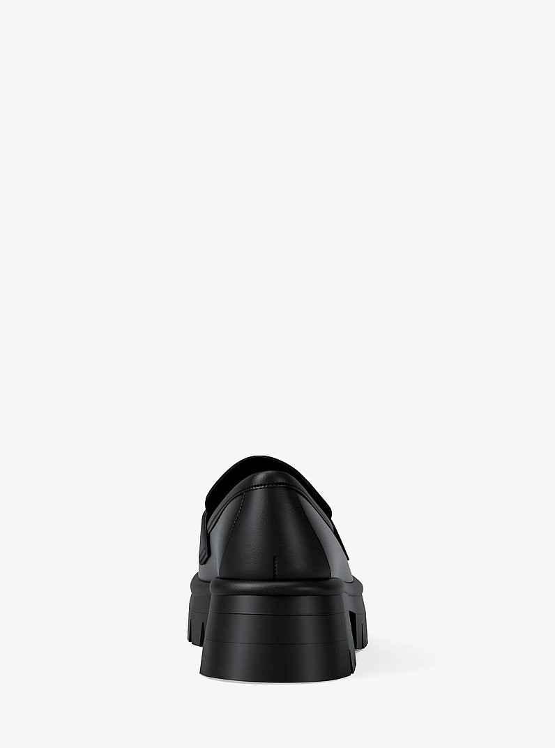 Carson Leather Platform Loafer in BLACK | Michael Kors