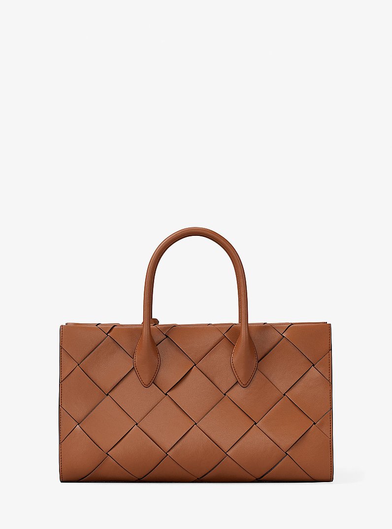 Gewebte Henkeltasche Mirella Medium in LUGGAGE | Michael Kors