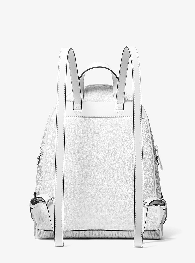 Rhea Medium Color-Block Logo Backpack in OPT/ALLUM | Michael Kors
