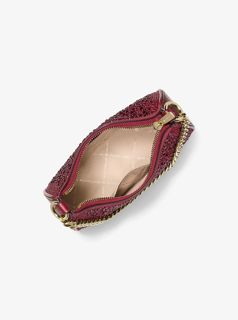 Jet Set Small Embellished Convertible Crossbody Bag in CHERRY | Michael Kors