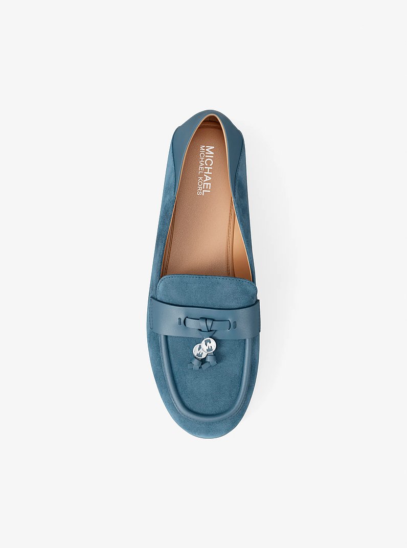 Zoe Suede Moccasin in DENIM | Michael Kors