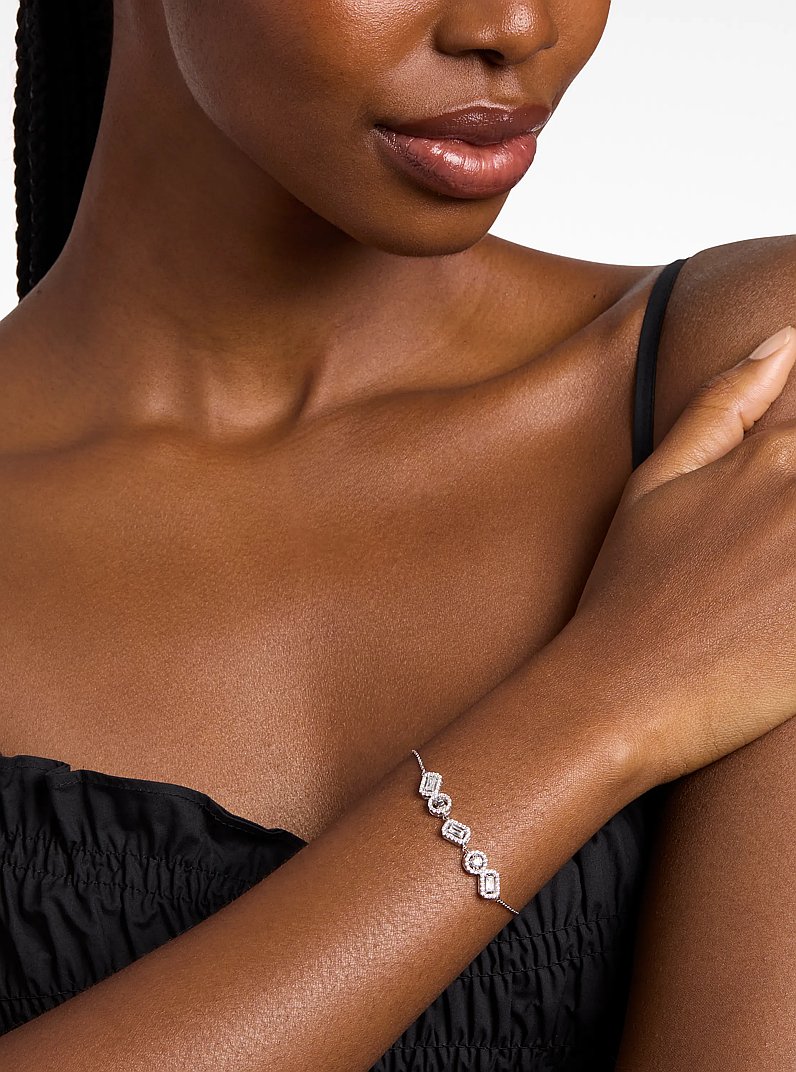 Bracelet en argent sterling &agrave; placage en m&eacute;tal pr&eacute;cieux &agrave; pav&eacute; in ARGENT | Michael Kors