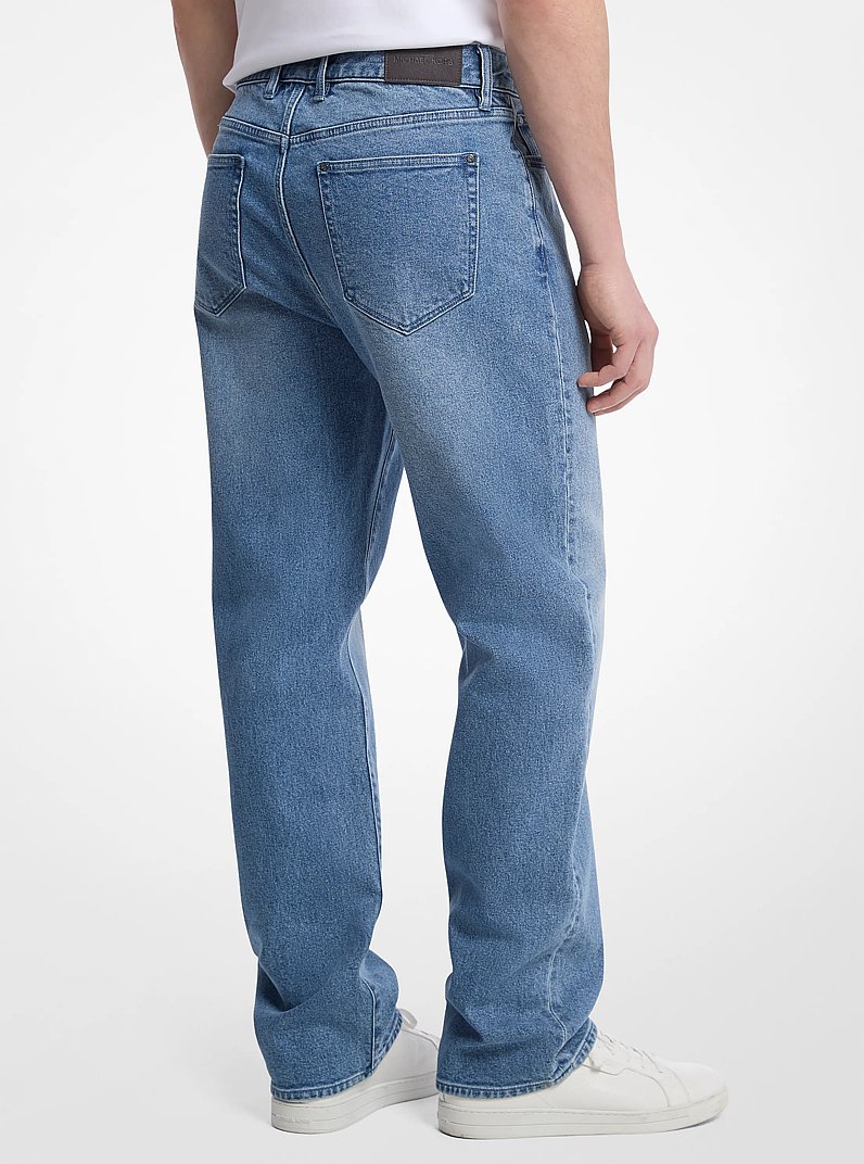 Finn Straight-Fit Denim Jeans in ANGEL BLUE WASH | Michael Kors