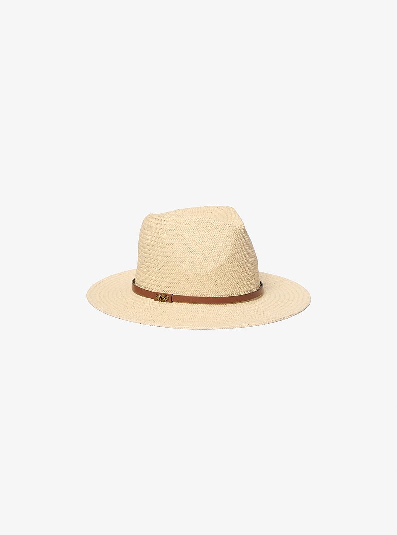 Straw Hat in LT TAN/LUGGAGE | Michael Kors