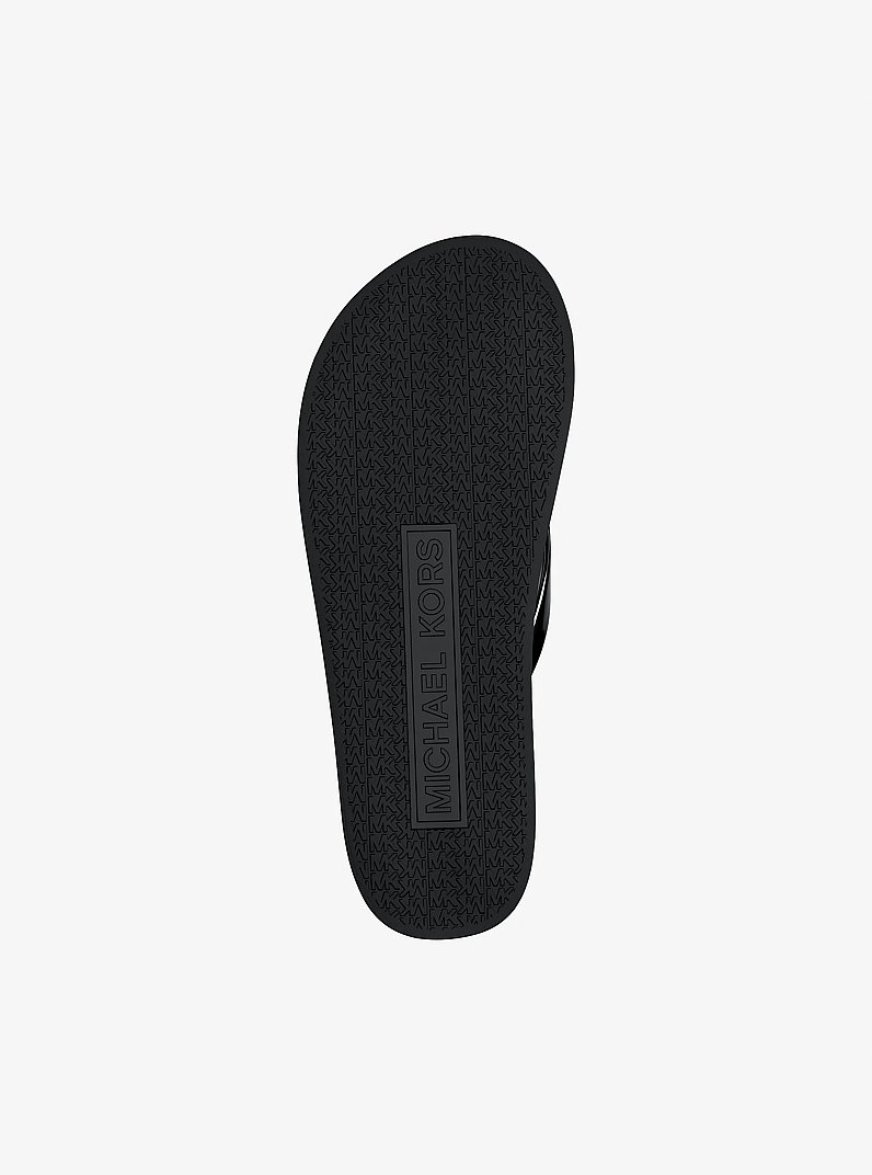 Bedford Logo Flip Flop in BLACK | Michael Kors