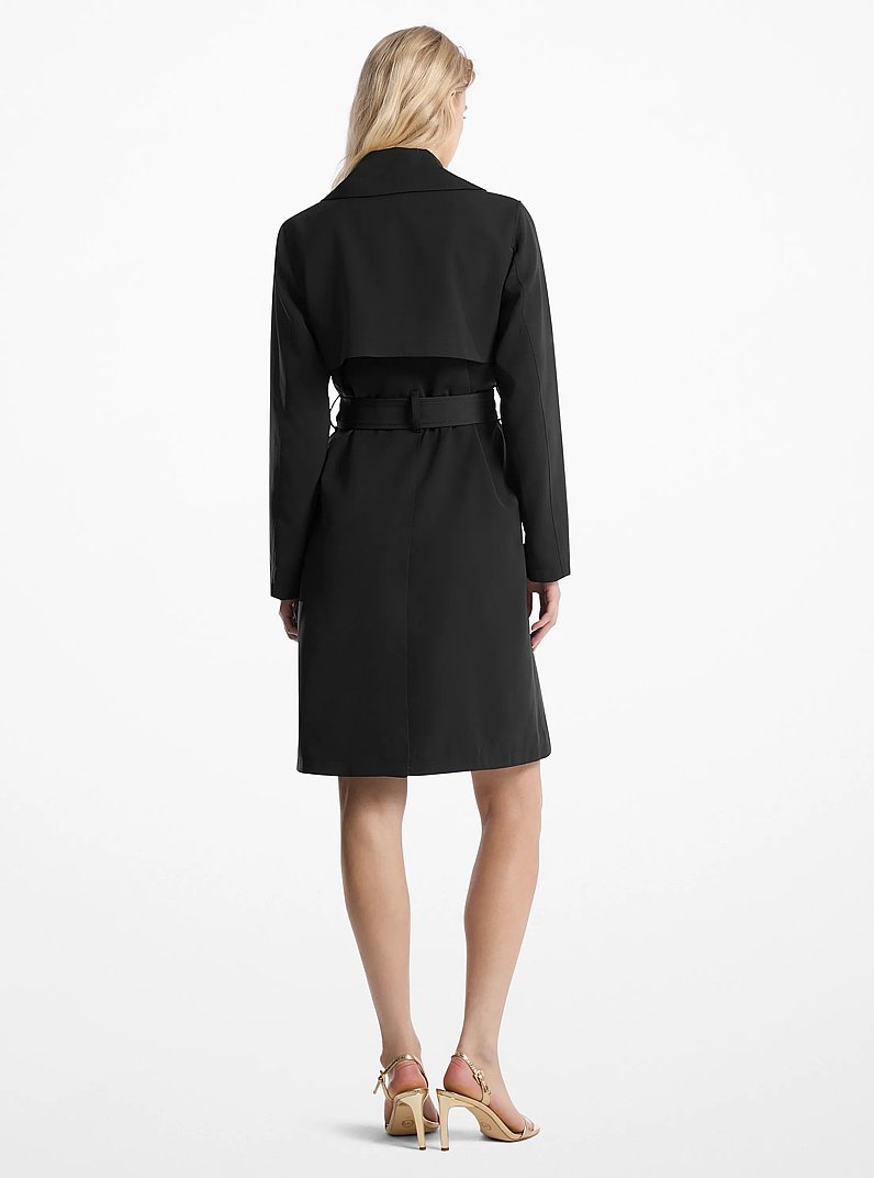 Belted Trench Coat in BLACK | Michael Kors