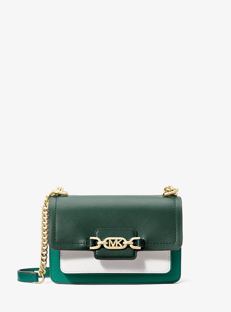 Heather Extra-Small Color-Block Leather Crossbody Bag in BOSCO MULTI | Michael Kors